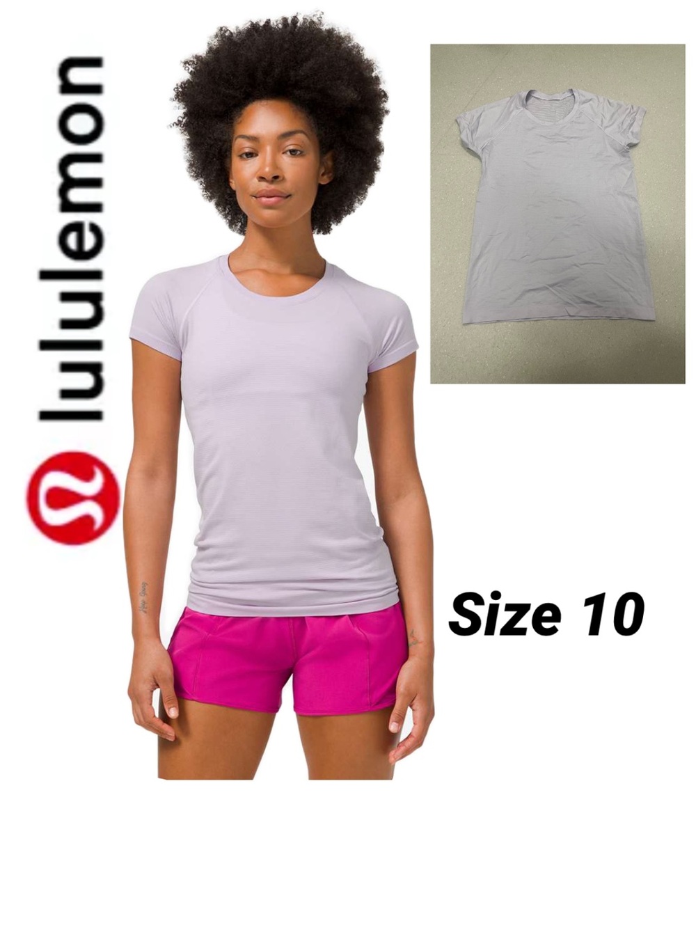 Lululemon Swiftly Tech Short Sleeve 2.0 Lavender Dew Size 10